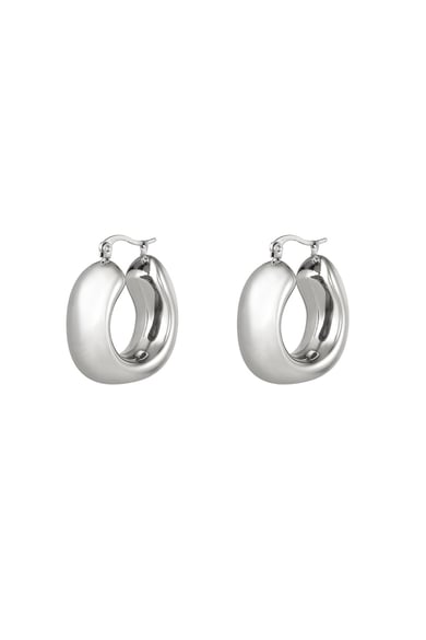 Bold hoop earrings Gold Color Stainless Steel h5 