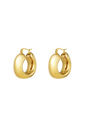 Bold hoop earrings Gold Color Stainless Steel h5 