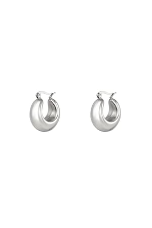 Bold hoop earrings small Silver Color Stainless Steel h5 