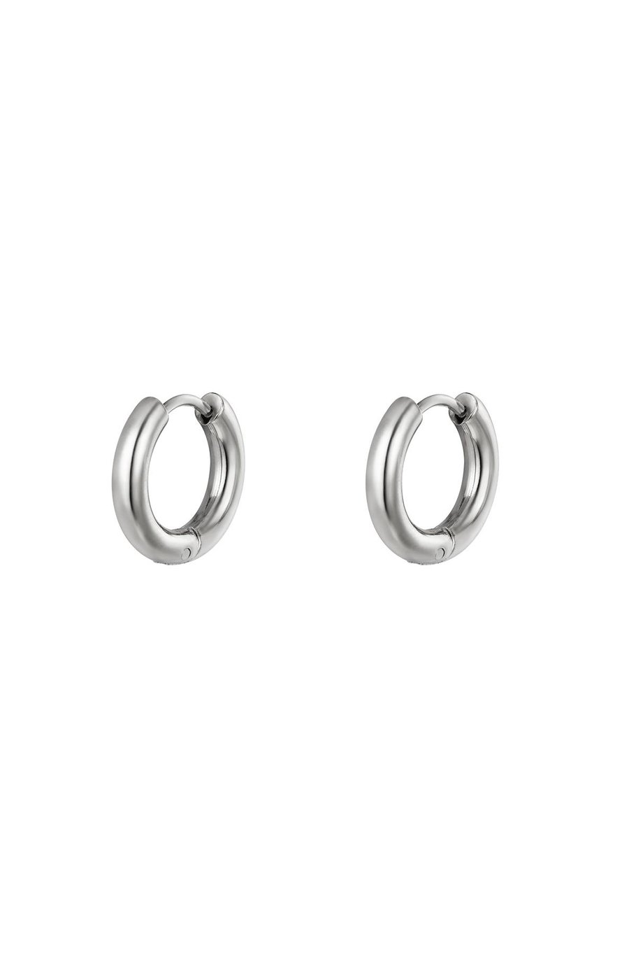 Earrings hoops Silver Color Stainless Steel