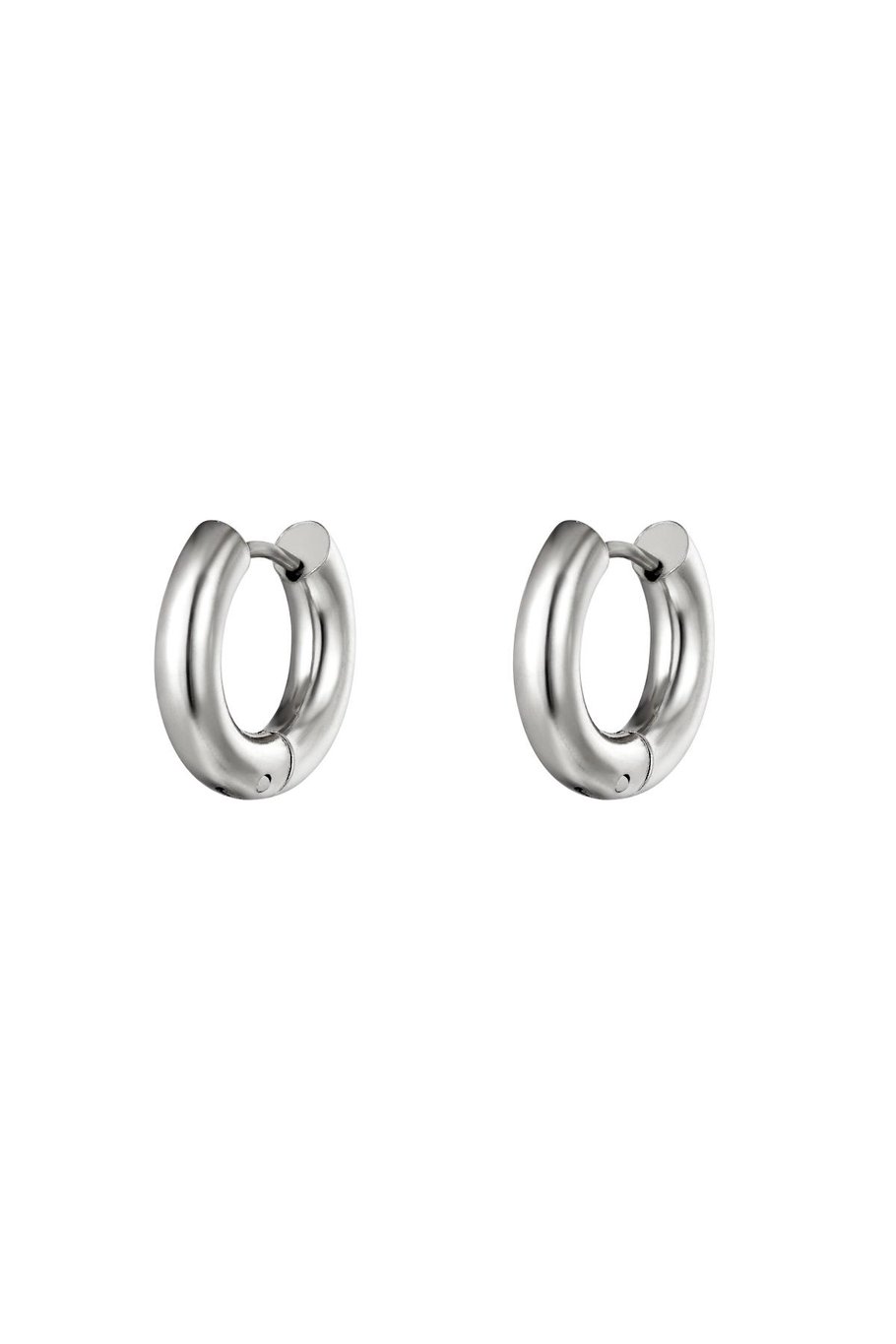orecchini spessi Silver Color Stainless Steel 