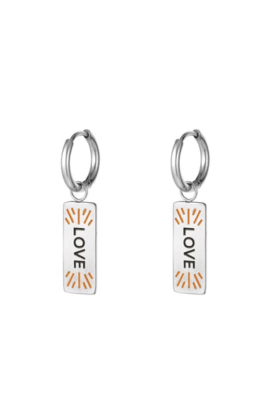 Earrings lovable Silver Color Stainless Steel h5