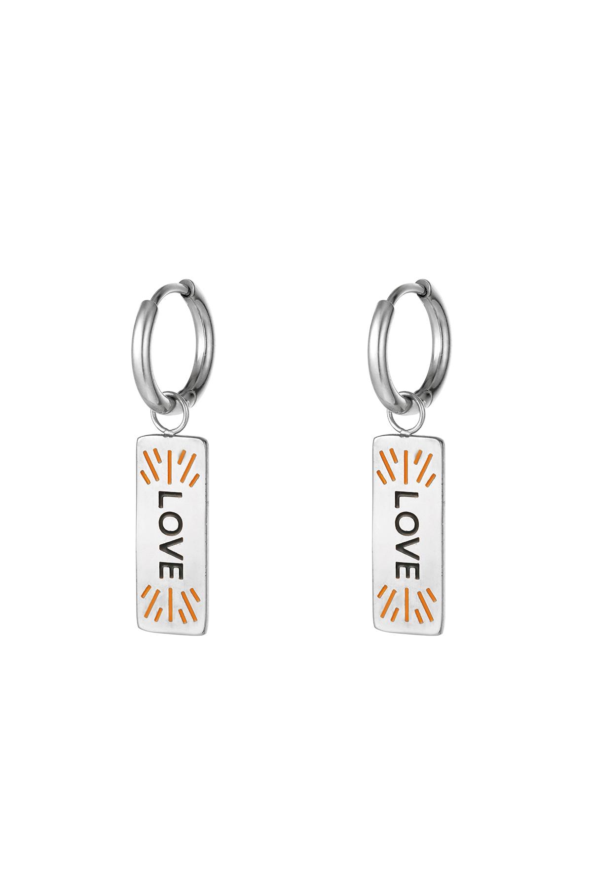 Earrings lovable Silver Color Stainless Steel