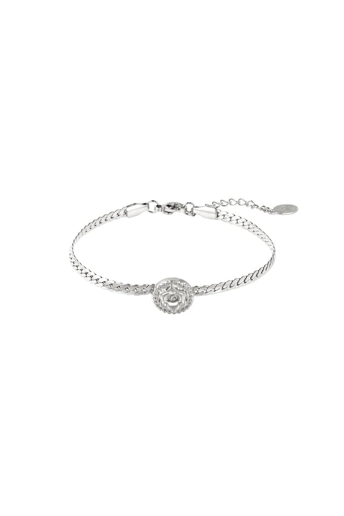 Bracelet rose Silver Color Stainless Steel 