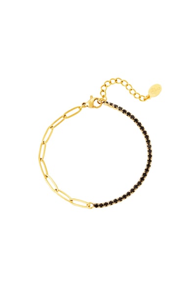 Armband Zirkonkette klein Grün Edelstahl h5 