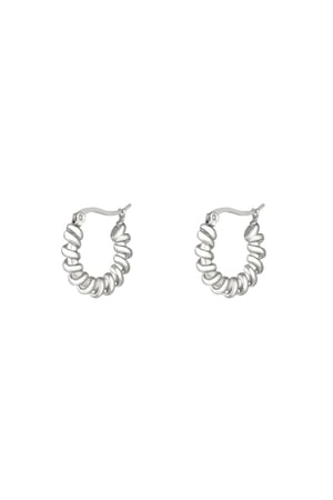 Stainless steel earrings Silver color h5 