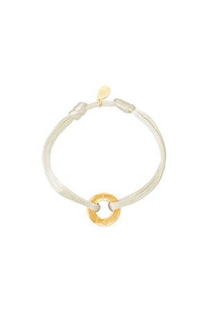 Armband Farbe Kordel Offwhite Edelstahl h5 