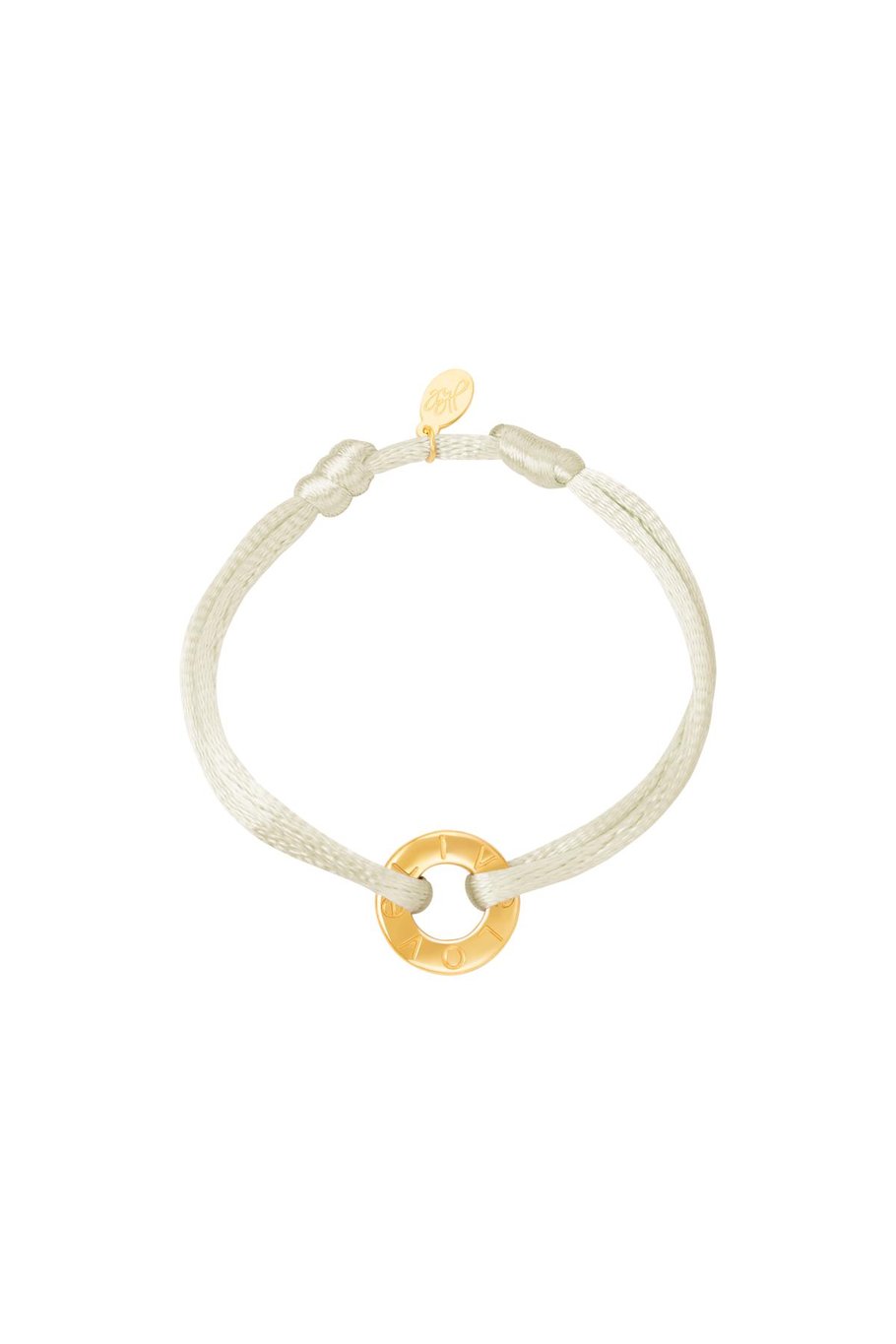 Armband Farbe Kordel Offwhite Edelstahl 