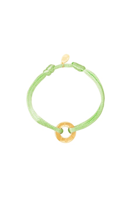 Bracelet color cord Green Stainless Steel 2