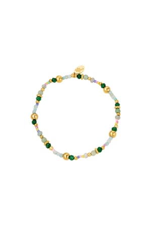 Beaded bracelet Green Natural stones h5 