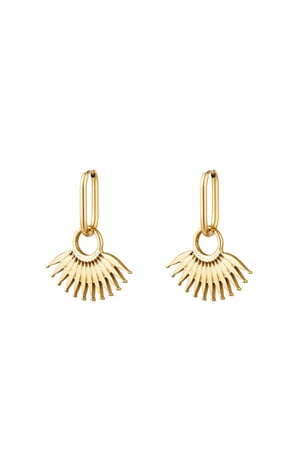 Stainless steel earrings Gold color h5 