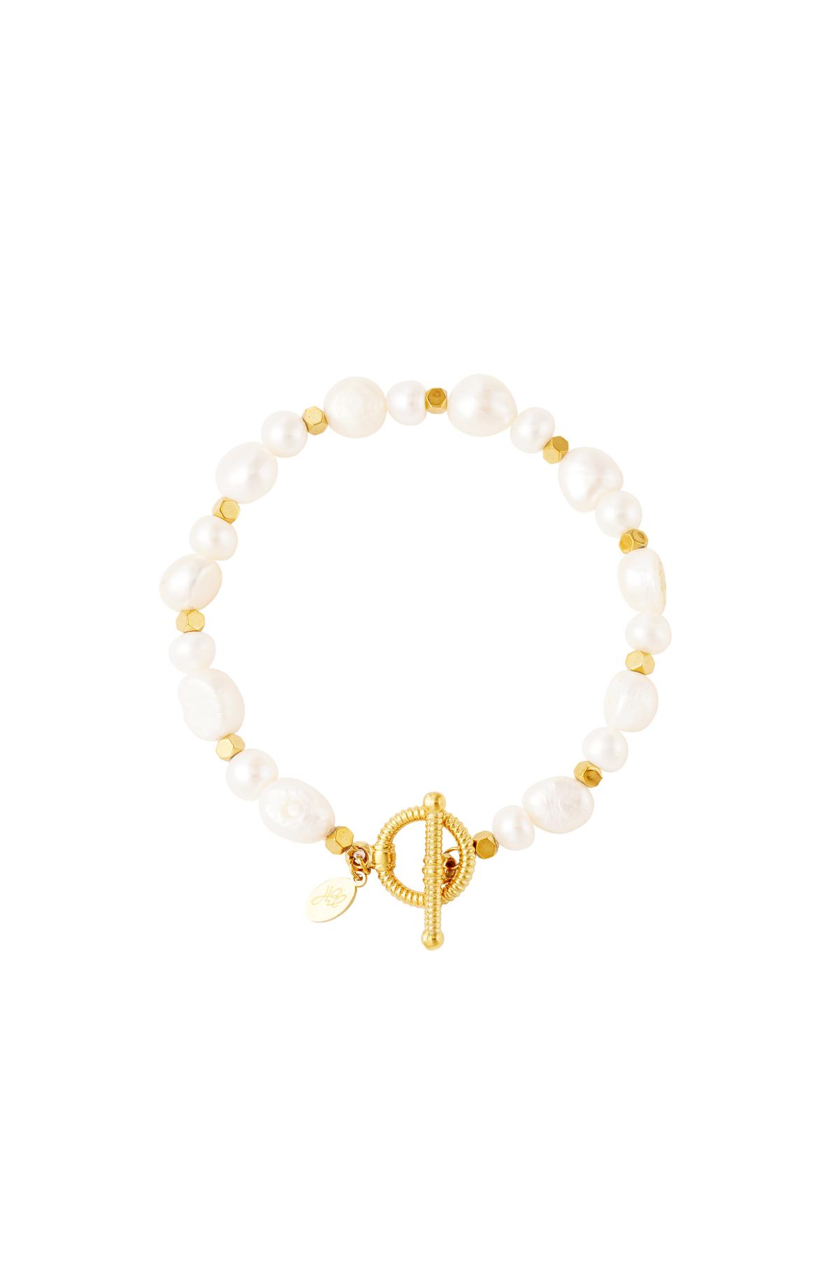 stainless steel bracelet pearls  