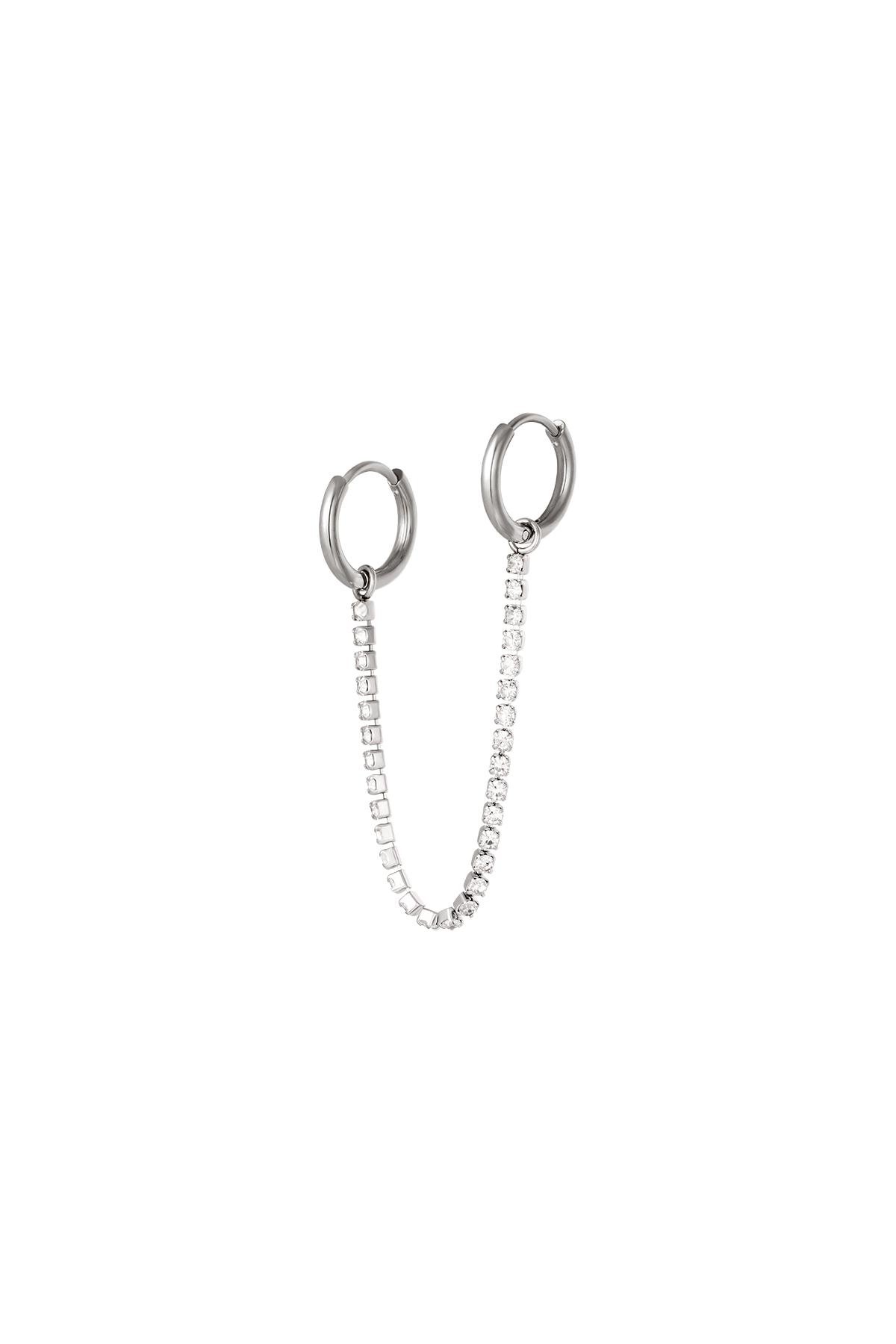 Stainless steel earrings Silver color