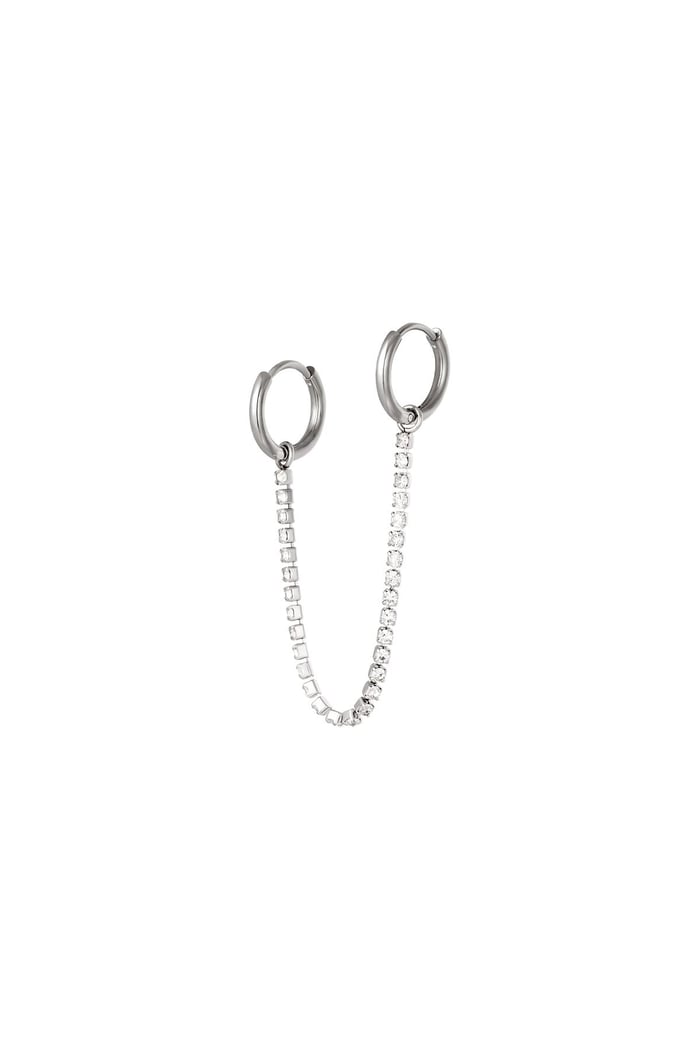 Stainless steel earrings Silver color 