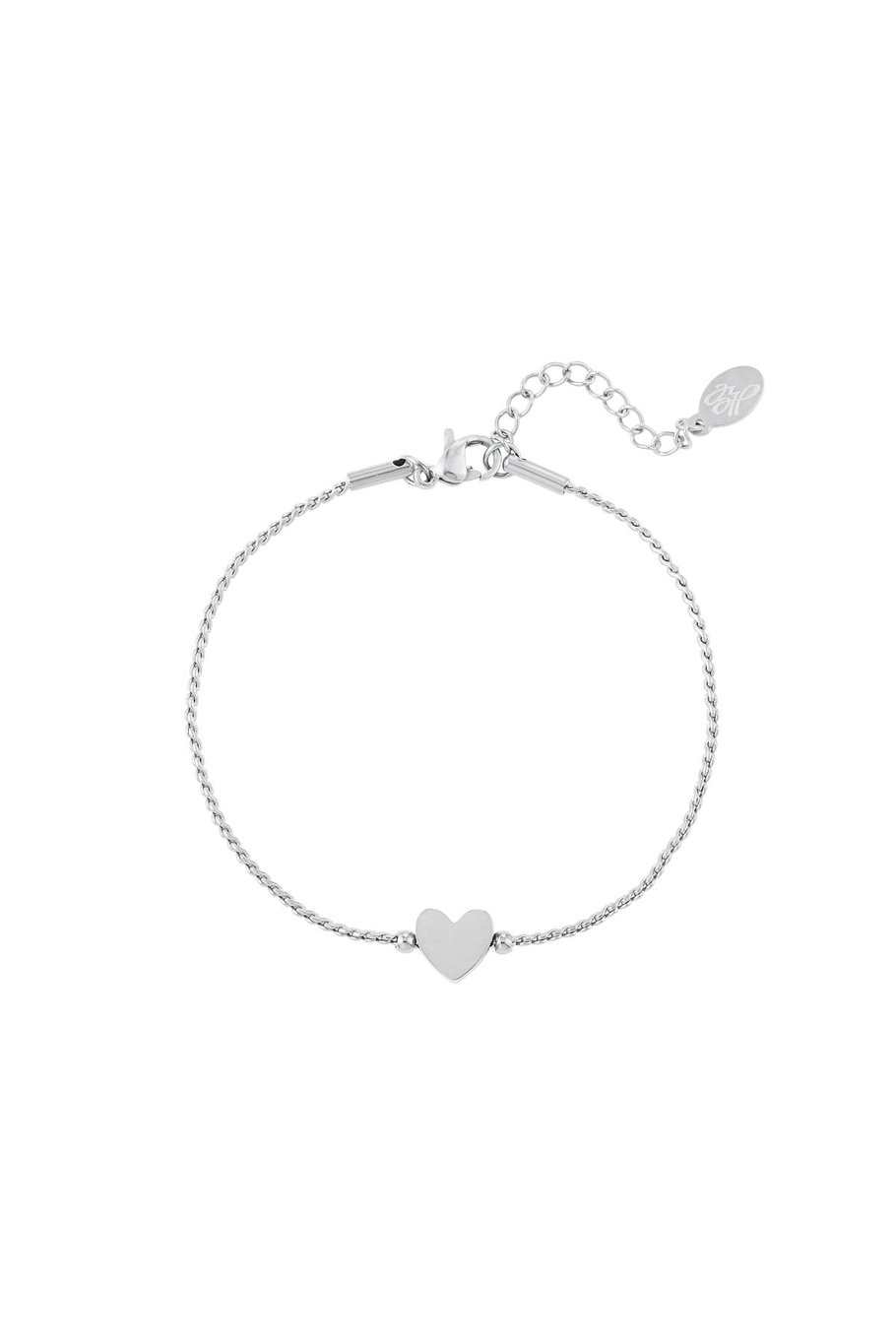 Stainless steel bracelet heart Silver color 