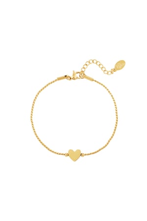 Stainless steel bracelet heart Gold color h5 