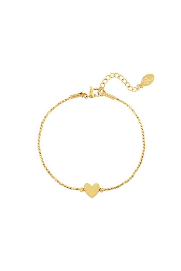 Stainless steel bracelet heart Gold color 