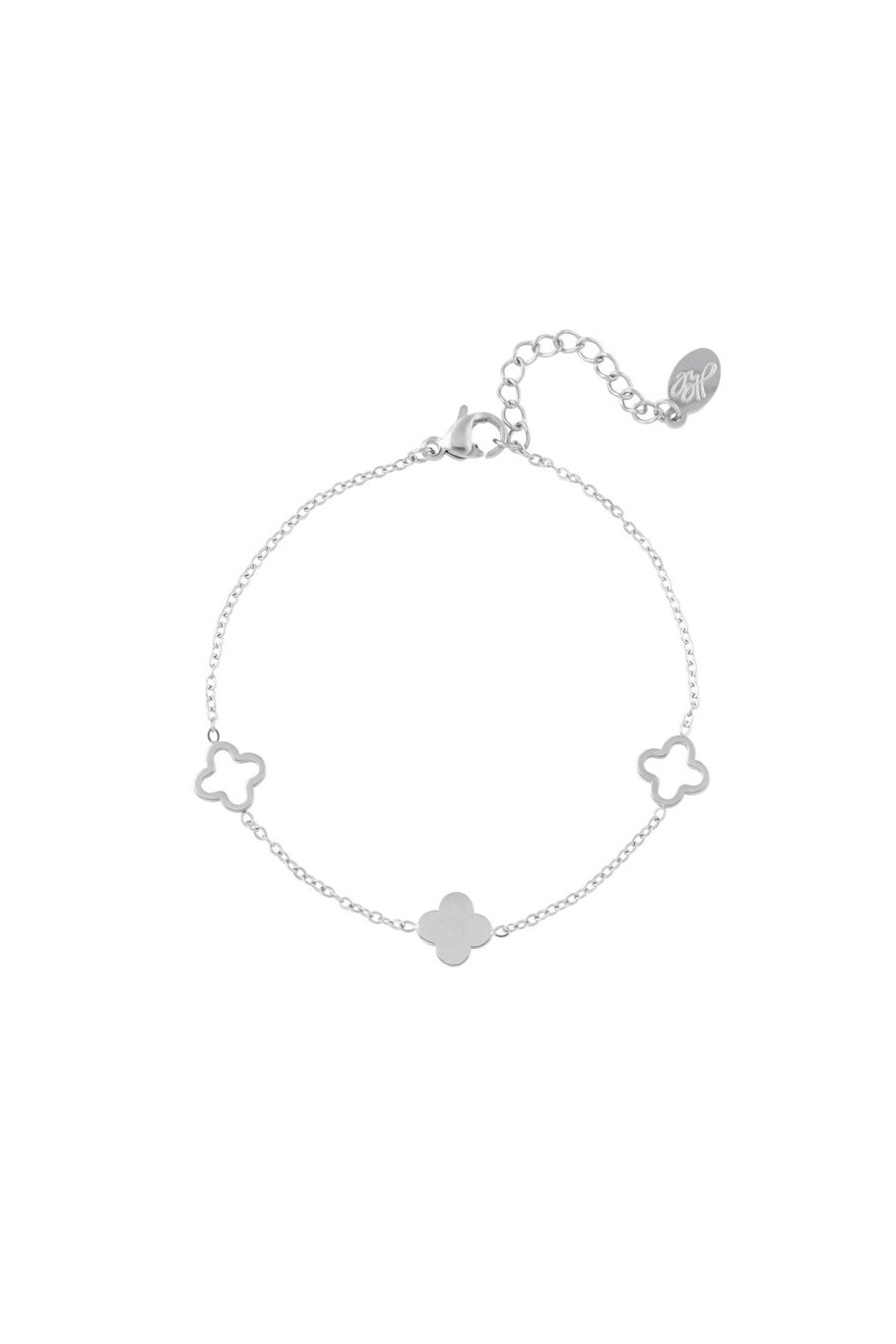 Armband klavertjes Goud kleur Stainless Steel 