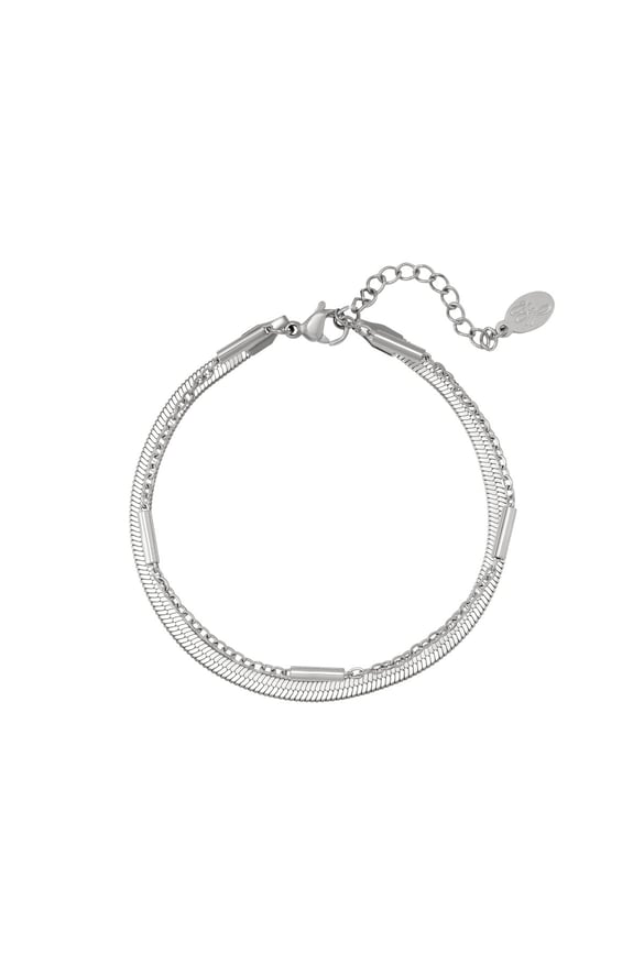 stainless steel bracelet double chained  2