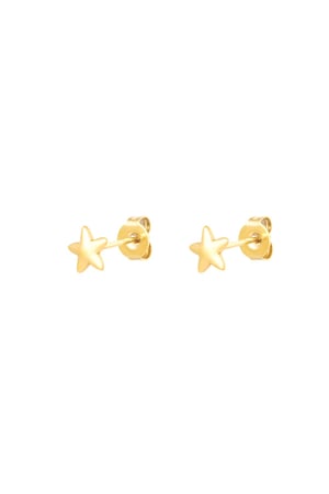 Stud Earrings Star Gold Color Stainless Steel h5 