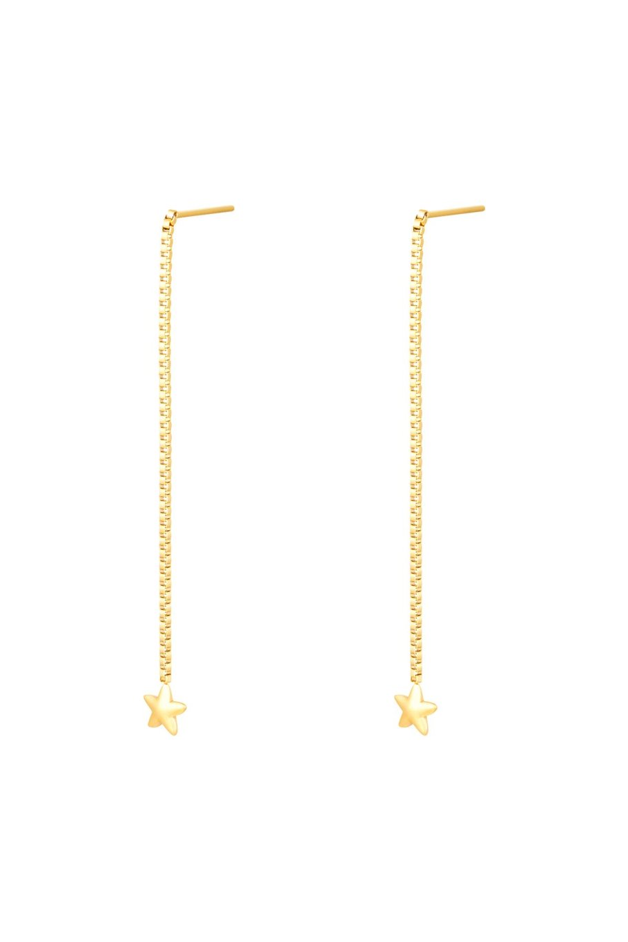 orecchini in acciaio inox stella Gold Stainless Steel 