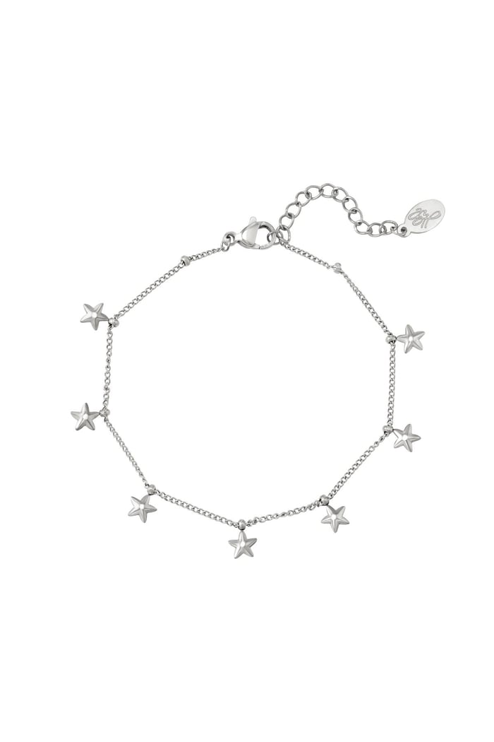 Bracelet star charms Silver Color Stainless Steel 