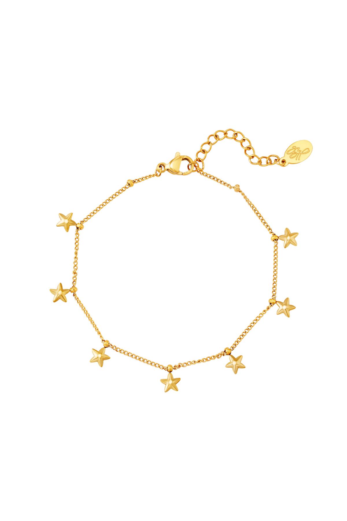 Bracelet star charms Gold Color Stainless Steel