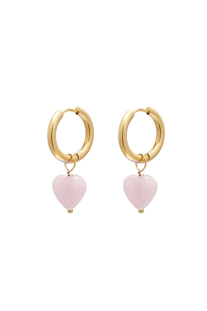 Heart earrings - #summergirls collection Pink Stainless Steel 