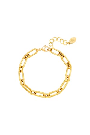 Chain bracelet Gold Color Stainless Steel h5 