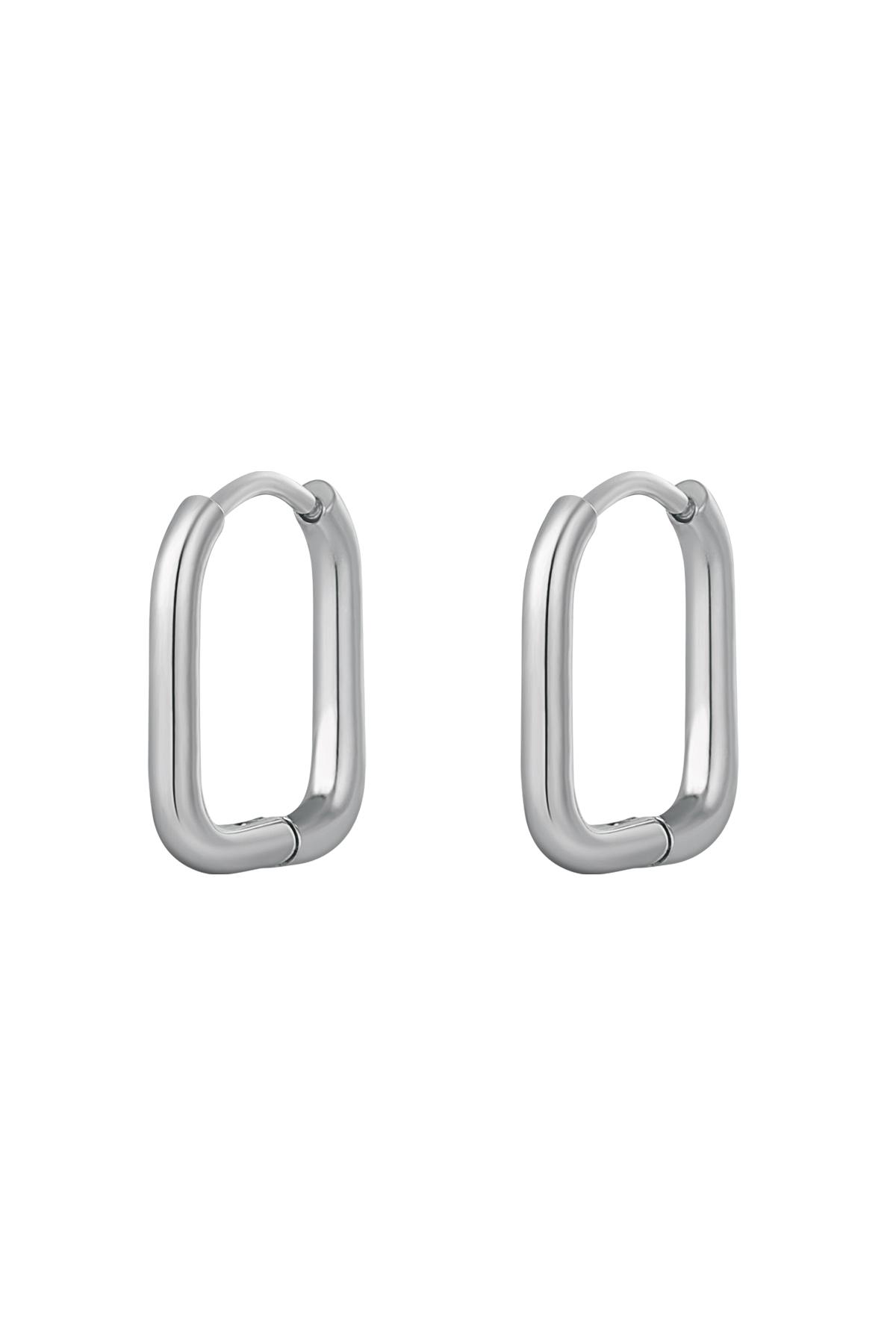 Earrings classic - large Silver Color Stainless Steel 