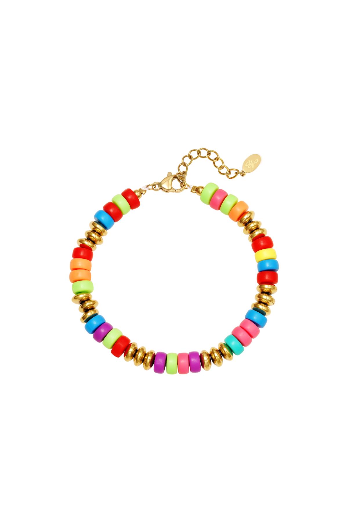 Colourful beads bracelet Multi Stainless Steel