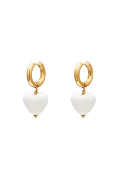 Bunte Herzohrringe - #summergirls-Kollektion Rosa Edelstahl h5 