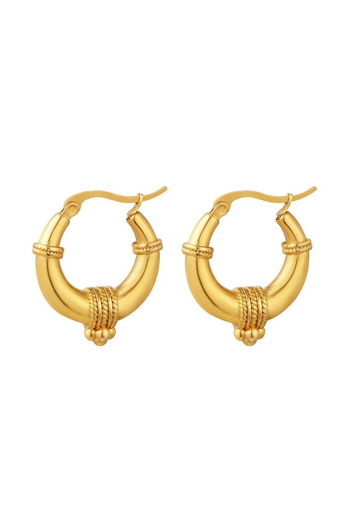 stainless steel earrings with rope detail - large