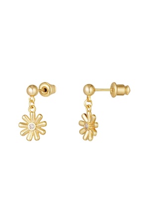 Earrings daisy - Sparkle collection Gold Color Copper h5 