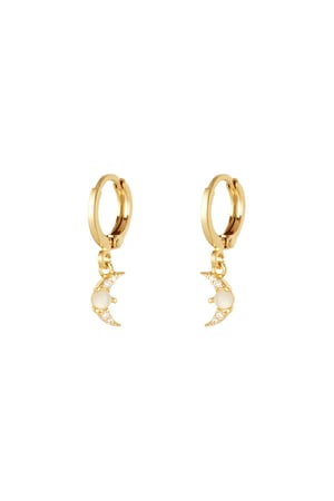 Earrings moon - Sparkle collection Gold Color Copper h5 