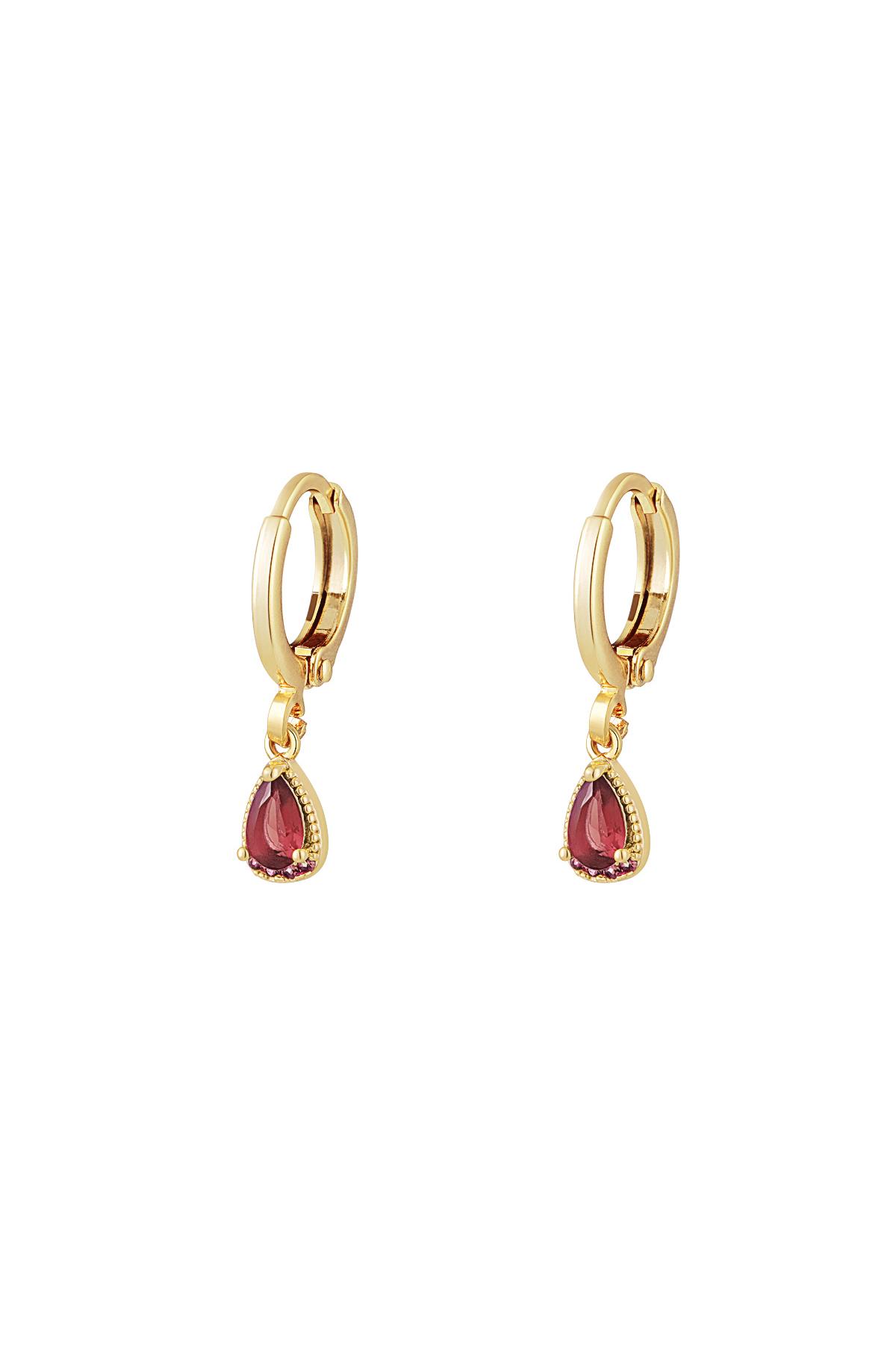 Drop earrings - Sparkle collection Gold Color Copper