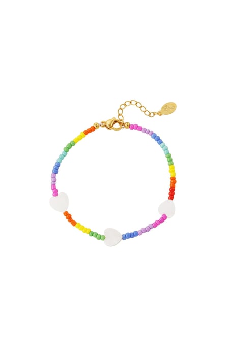 Love hearts bracelet - Rainbow collection Multi Stainless Steel 2