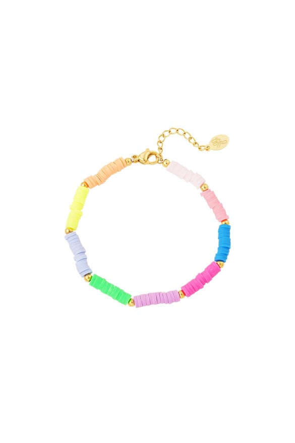 Bracelet arc-en-ciel fluo - Collection arc-en-ciel Multicouleur Acier inoxydable