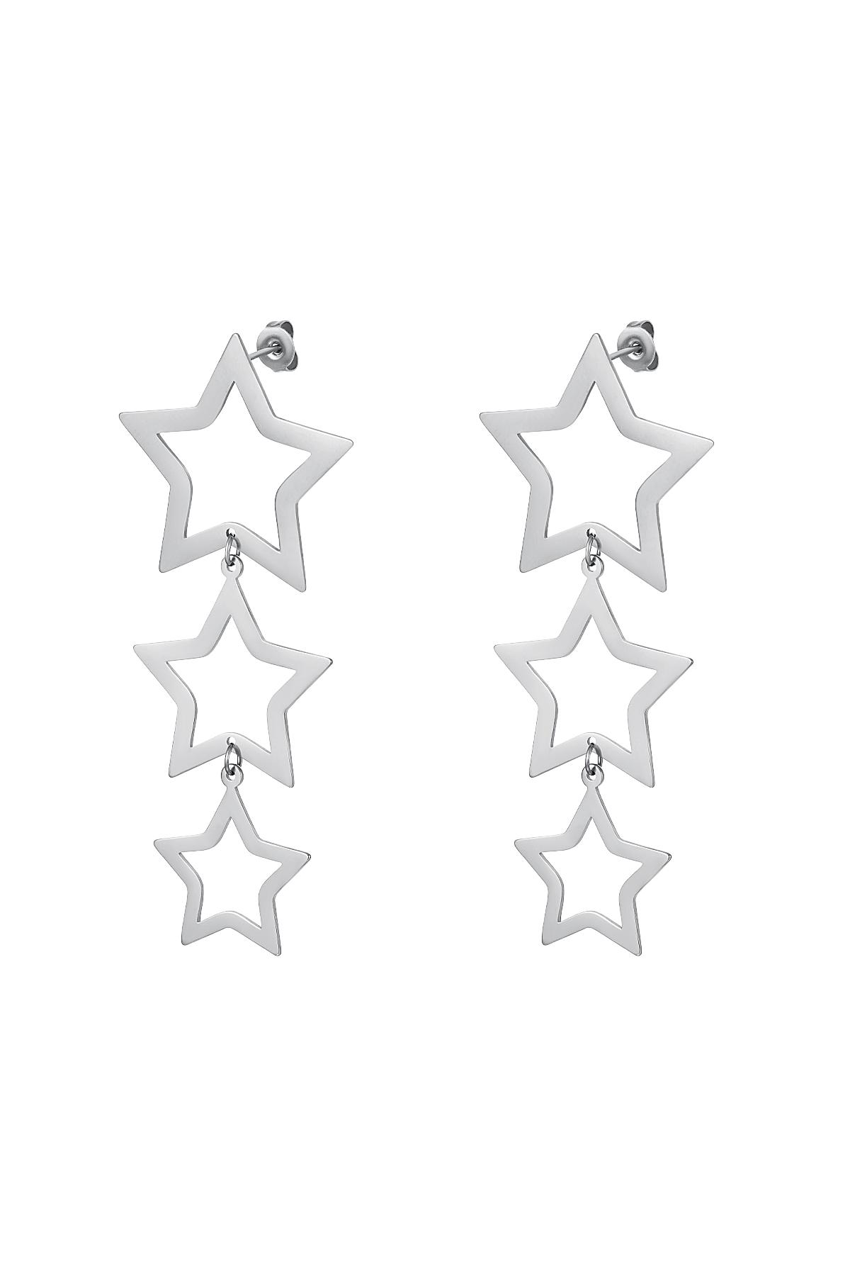 Stars earrings Gold Color Stainless Steel