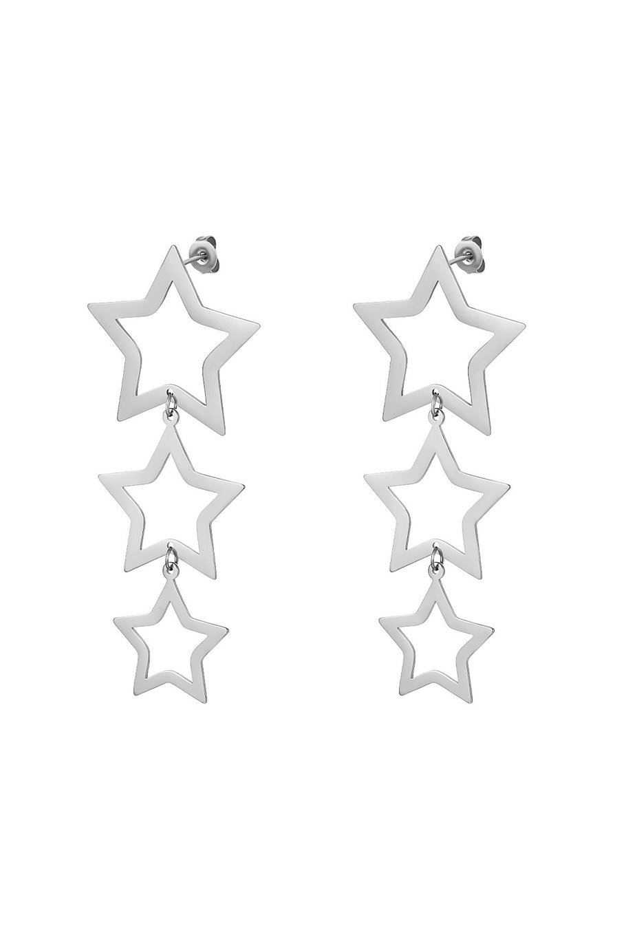 Stars earrings Gold Color Stainless Steel