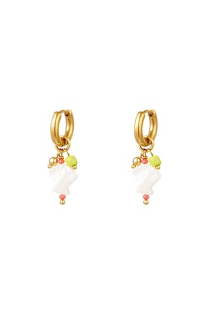 Little sea shell earrings - Beach collection Gold Color Stainless Steel h5 