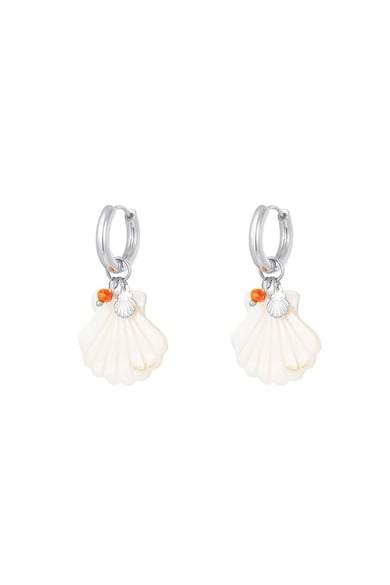 Sea shell earrings - Beach collection Gold Color Stainless Steel h5 