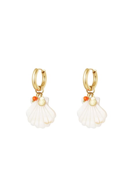 Sea shell earrings - Beach collection Gold Color Stainless Steel