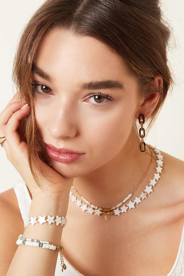 Star bracelet - Beach collection White Gold Color Sea Shells