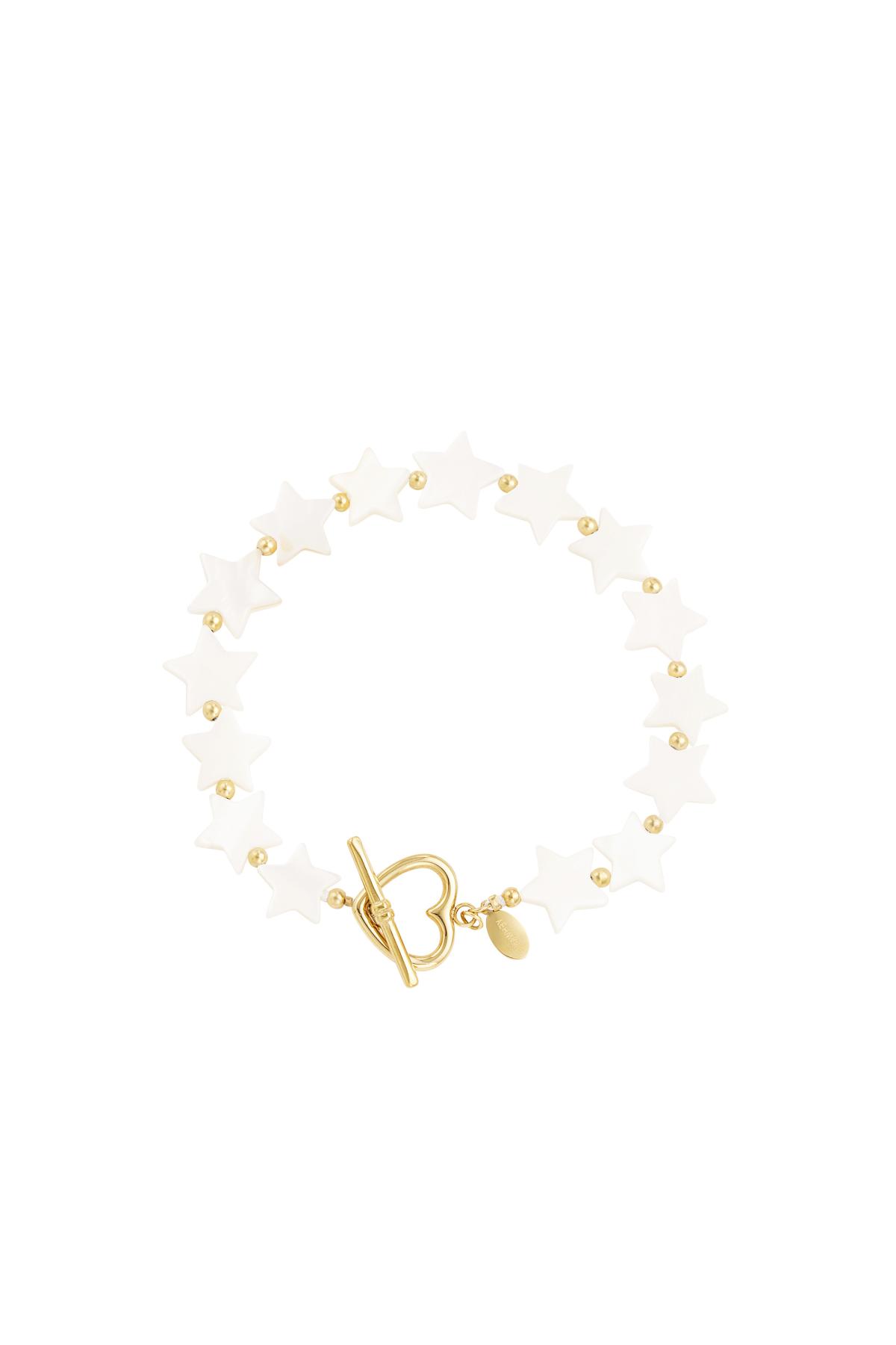 Star bracelet - Beach collection White Gold Color Sea Shells 