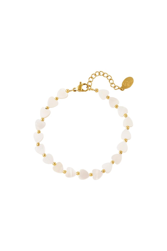 Heart bracelet - Beach collection White Gold Color Sea Shells 