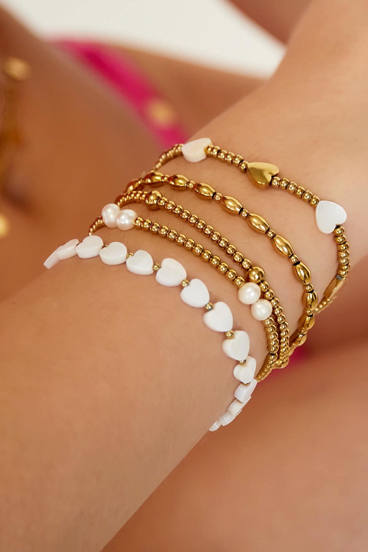 Heart bracelet - Beach collection White Gold Color Sea Shells h5Picture4