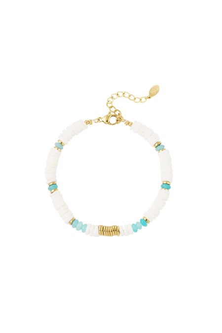 Stone bead bracelet - Beach collection Blue 2