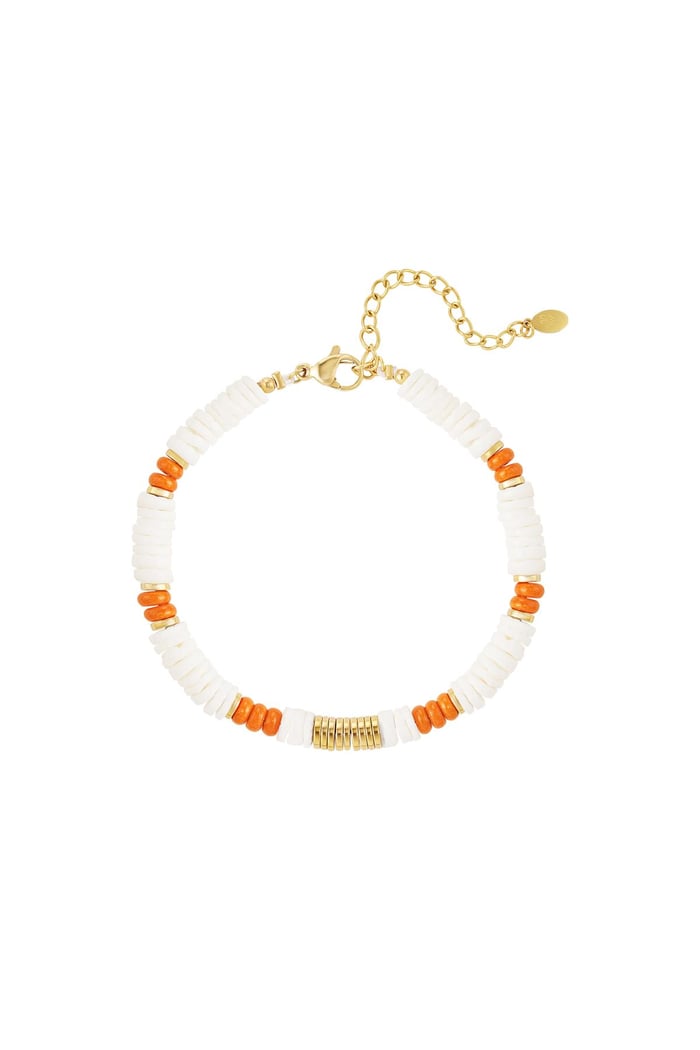 Stone bead bracelet - Beach collection Orange 