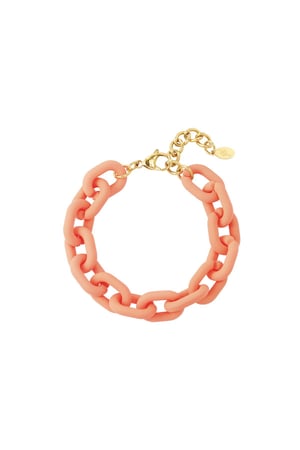 Acrylic chain bracelet colorful Pink h5 